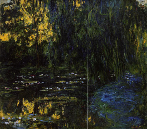 Weeping Willow and Water-Lily Pond (detail) 1916-1919  by Claude Monet Oil Painting reproduction