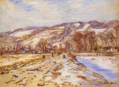 Winter at Giverny 1886  by Claude Monet Oil Painting reproduction