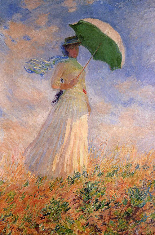 Woman with a Parasol, Facing Right 1886  by Claude Monet Oil Painting reproduction