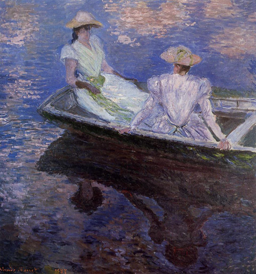 Young Girls in a Row Boat 1887 by Claude Monet Oil Painting reproduction