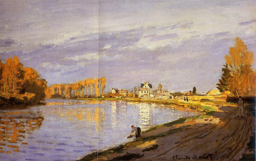 The Seine near Bougival (detail) 1872  by Claude Monet Oil Painting reproduction