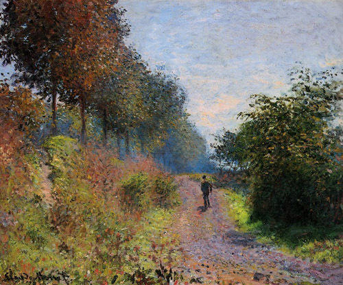 The Sheltered Path 1873  by Claude Monet Oil Painting reproduction