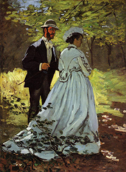 The Strollers (study for Luncheon on the Grass 1865 by Claude Monet Oil Painting reproduction