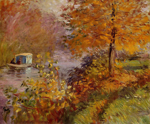 The Studio Boat 1875-1876  by Claude Monet Oil Painting reproduction