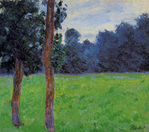 Two Trees in a Meadow 1886  by Claude Monet Oil Painting reproduction