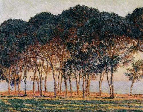 Under the Pine Trees at the End of the Day 1888  by Claude Monet Oil Painting reproduction