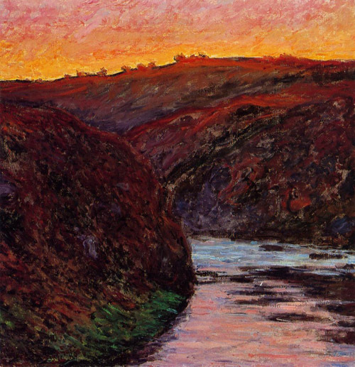 Valley of the Creuse Sunset2 1889 by Claude Monet Oil Painting reproduction