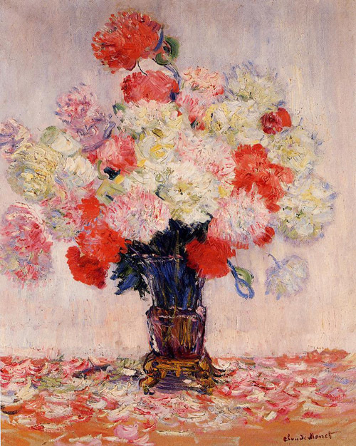 Vase of Peonies 1882  by Claude Monet Oil Painting reproduction