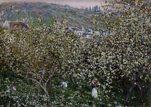 Vetheuil Flowering Plum Trees 1879 by Claude Monet Oil Painting reproduction