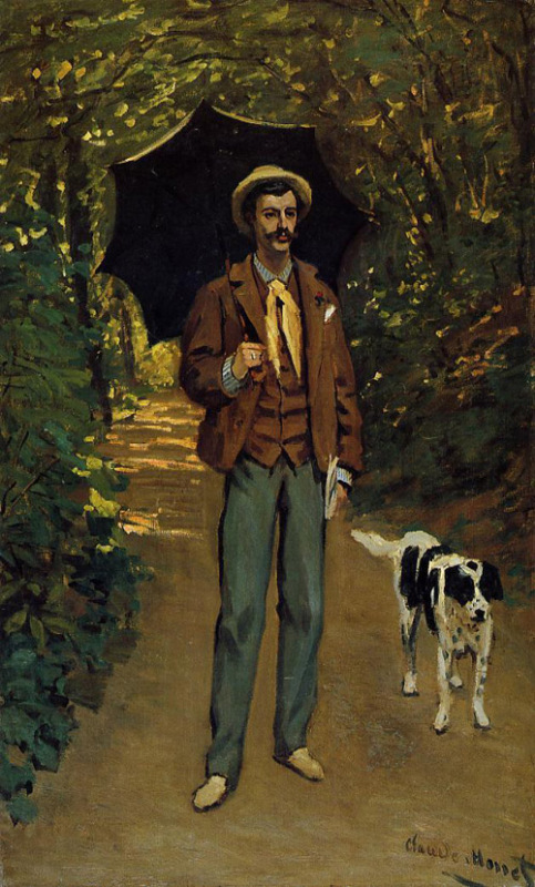 Victor Jacquemont Holding a Parasol 1865  by Claude Monet Oil Painting reproduction