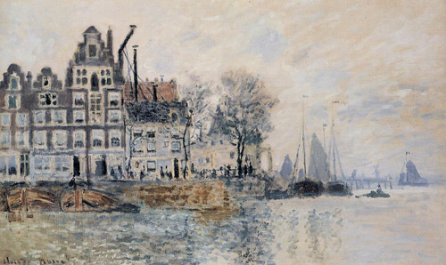 View of Amsterdam 1874  by Claude Monet Oil Painting reproduction