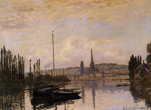 View of Rouen 1872  by Claude Monet Oil Painting reproduction