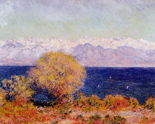 View of the Bay and Maritime Alps at Antibes 1888 by Claude Monet Oil Painting reproduction