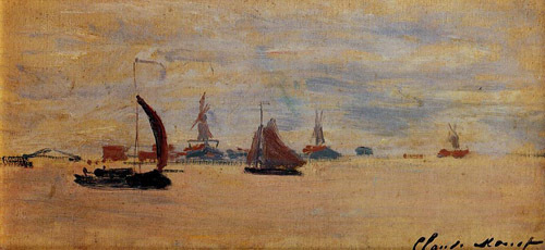 View of the Voorzaan 1871  by Claude Monet Oil Painting reproduction