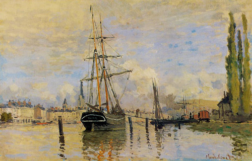 The Seine at Rouen 1872  by Claude Monet Oil Painting reproduction