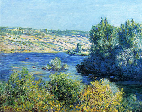 The Seine at Vetheuil1 1881  by Claude Monet Oil Painting reproduction