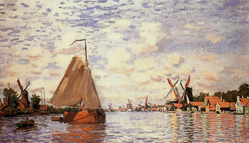 The Zaan at Zaandam1 1871  by Claude Monet Oil Painting reproduction