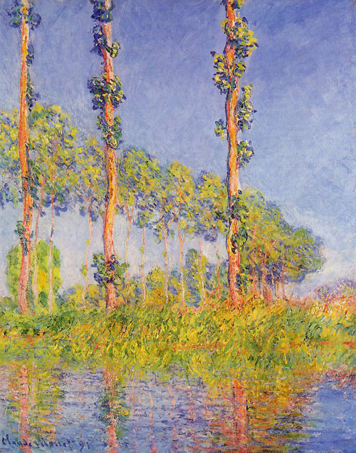 Three Poplar Trees Autumn Effect 1891 by Claude Monet Oil Painting reproduction