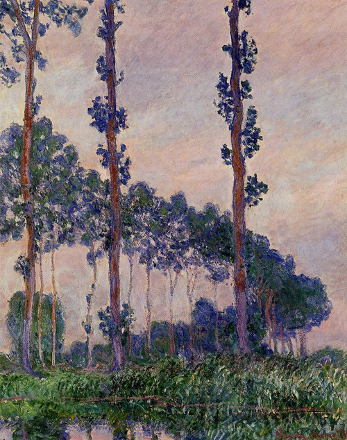 Three Trees in Grey Weather 1891 by Claude Monet Oil Painting reproduction