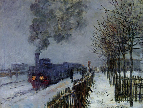 Train in the Snow, the Locomotive 1875  by Claude Monet Oil Painting reproduction