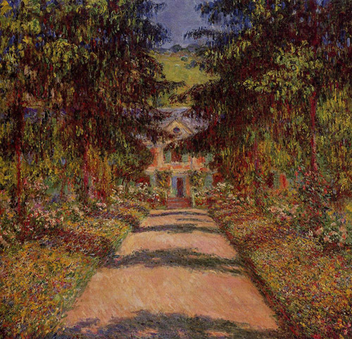 The Main Path at Giverny 1900 by Claude Monet Oil Painting reproduction