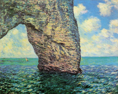 The Manneport at High Tide 1885 by Claude Monet Oil Painting reproduction
