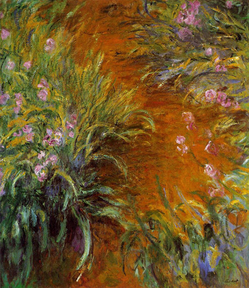 The Path through the Irises 1914-1917  by Claude Monet Oil Painting reproduction