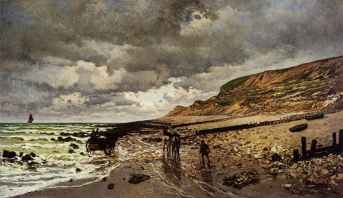 The Pointe de la Heve at Low Tide 1865  by Claude Monet Oil Painting reproduction