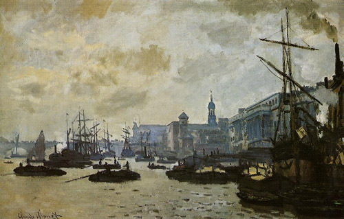 The Port of London 1871 by Claude Monet Oil Painting reproduction