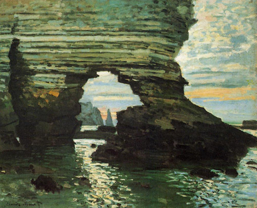 The Porte dAmont Etretat 1873  by Claude Monet Oil Painting reproduction