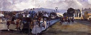 The Races at Longchamp 1864 by Claude Monet Oil Painting reproduction