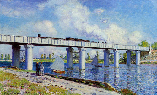 The Railroad Bridge at Argenteuil1 1873 by Claude Monet Oil Painting reproduction