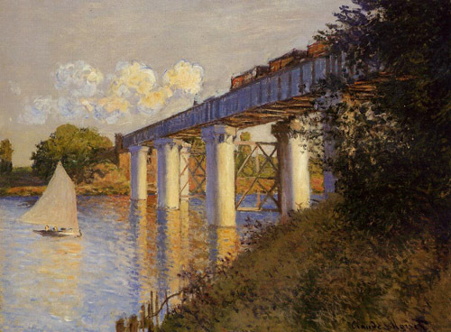 The Railway Bridge at Argenteuil1 1874 by Claude Monet Oil Painting reproduction