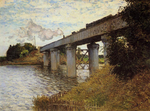 The Railway Bridge at Argenteuil2 1874  by Claude Monet Oil Painting reproduction