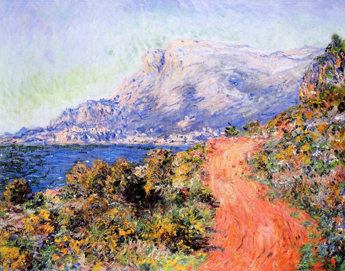The Red Road near Menton 1884  by Claude Monet Oil Painting reproduction