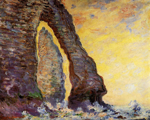 The Rock Needle Seen through the Porte dAval 1885-1886 by Claude Monet Oil Painting reproduction