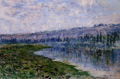 The Seine and the Chaantemesle Hills 1880  by Claude Monet Oil Painting reproduction