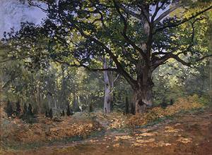 The Bodmer Oak Fontainebleau Forest 1865  by Claude Monet Oil Painting reproduction
