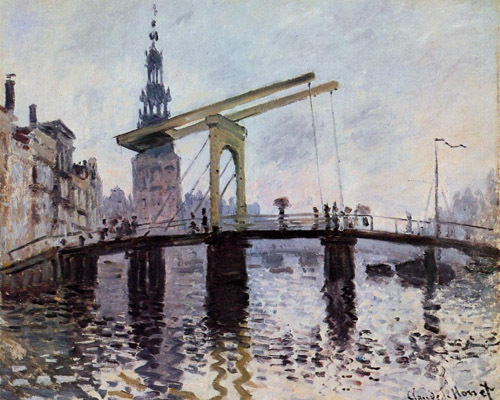 The Bridge Amsterdam 1874  by Claude Monet Oil Painting reproduction