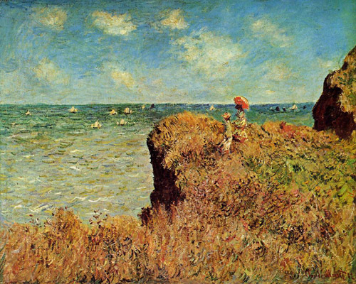 The Cliff Walk Pourville 1882 by Claude Monet Oil Painting reproduction