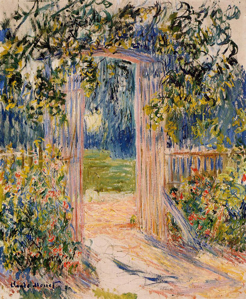 The Garden Gate  1881  by Claude Monet Oil Painting reproduction