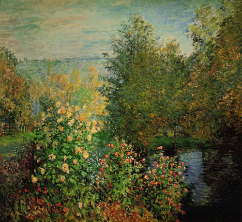 The Hoschedes Garden at Montgeron 1876  by Claude Monet Oil Painting reproduction
