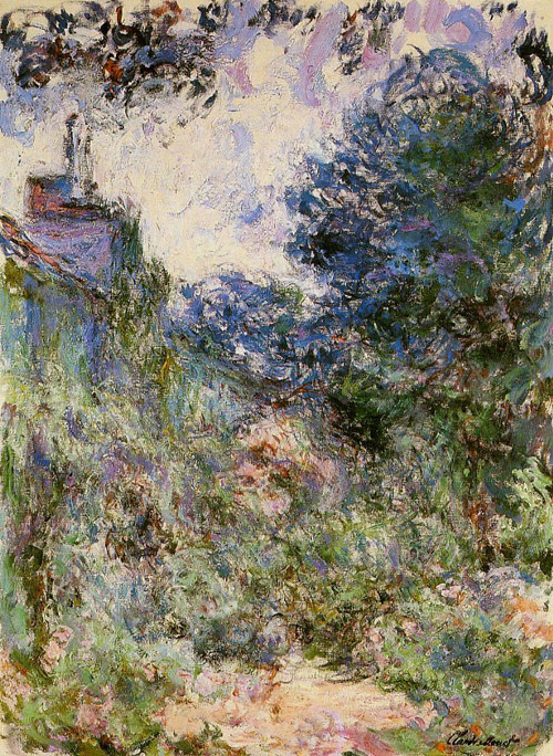 The House Seen from the Rose Garden3 1922-1924  by Claude Monet Oil Painting reproduction