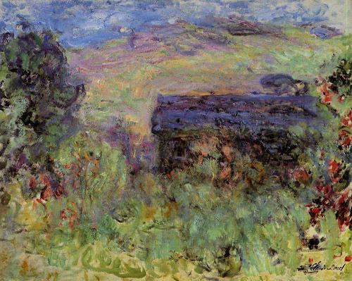 The House Seen through the Roses 1925-1926  by Claude Monet Oil Painting reproduction