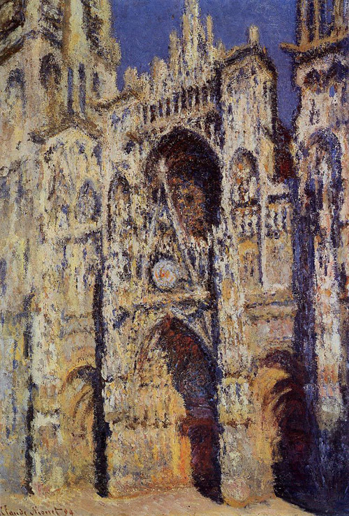 Rouen Cathedral the Portal and the Tour dAlbane Full Sunlight 1893 by Claude Monet Oil Painting reproduction