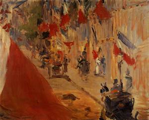Rue Mosnier Decorated with Flags 1878 by Claude Monet Oil Painting reproduction
