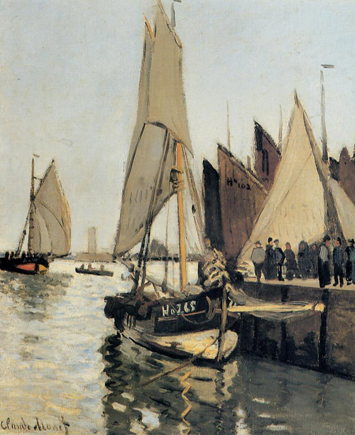Sailing Boats at Honfleur 1866  by Claude Monet Oil Painting reproduction