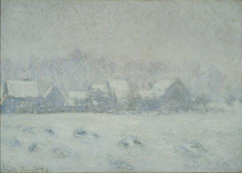 Snow at Giverny  by Claude Monet Oil Painting reproduction