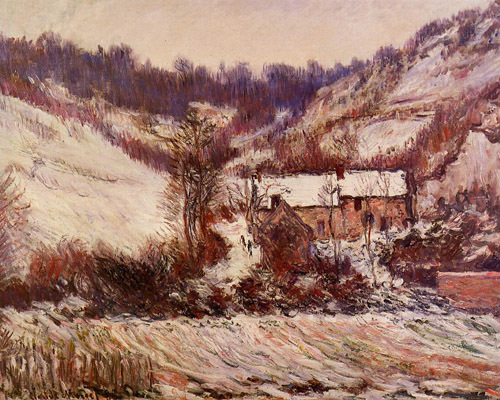Snow Effect at Falaise 1885-1886  by Claude Monet Oil Painting reproduction