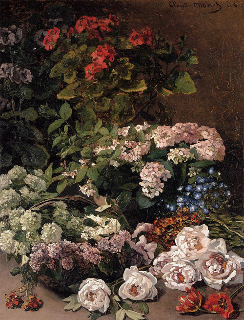 Spring Flowers 1864  by Claude Monet Oil Painting reproduction